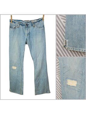Gap Jeans 30 32 Blue Extea Low Rise Bootcut Boot Fit Distressed Denim Y2K Vtg